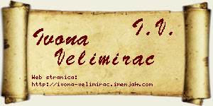 Ivona Velimirac vizit kartica
